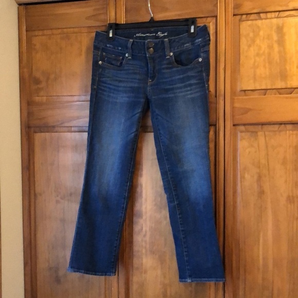 American Eagle Outfitters Dark Wash Jean Capris 4 - Picture 3 of 5